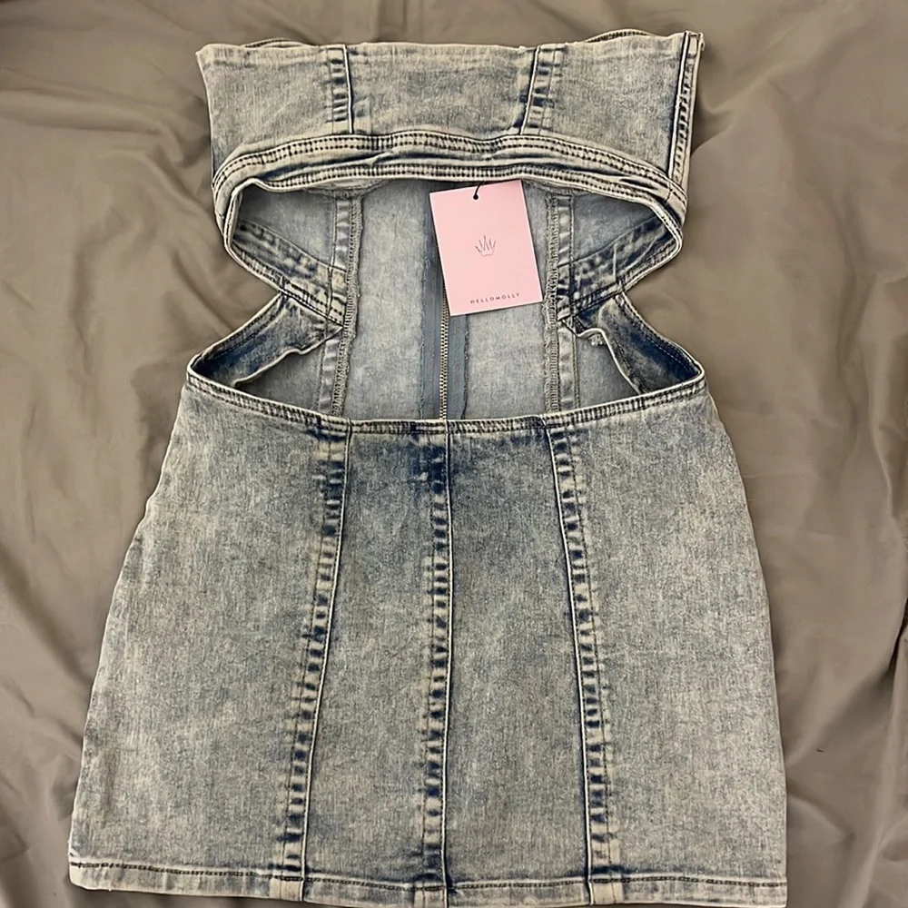 Hello Molly Denim Dress - Picture 2 of 2